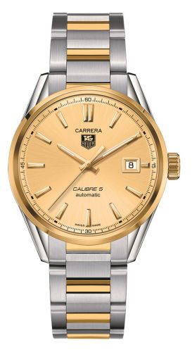 TAG Heuer Carrera Calibre 5 39 Stainless Steel / Yellow Gold / Champagne / Bracelet
